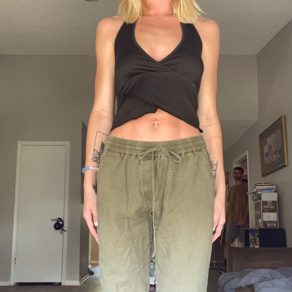 Women’s Army Green J Crew Joggers Size 8P